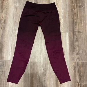 Burgundy Ombre Leggings